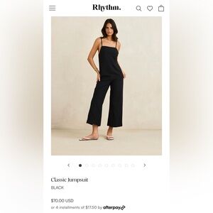Rhythm Black linen Jumpsuit